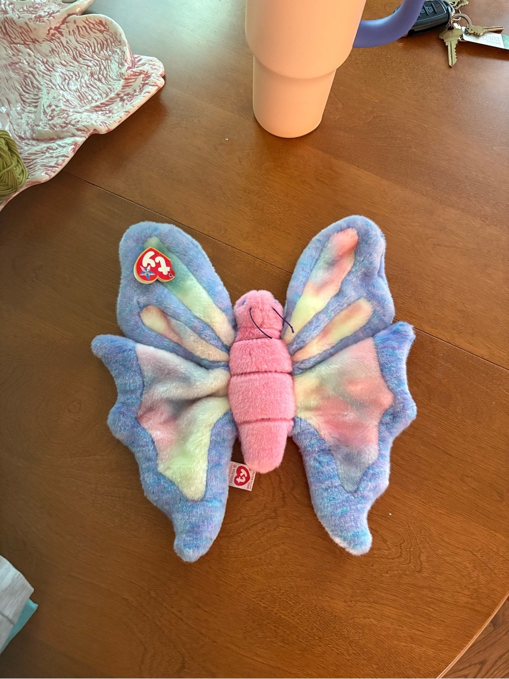 Ty Plush Butterfly Toy - Pastel Pink, Blue, Yellow, Purple